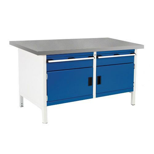 Bott Cubio Heavy Duty Workbench With Lino Top Drawers and Cabinet 840x1500x750mm