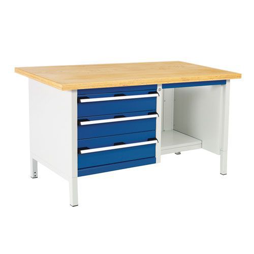Bott Cubio Heavy Duty Workbench With MPX Top Shelves and Drawers 840x1500x750mm