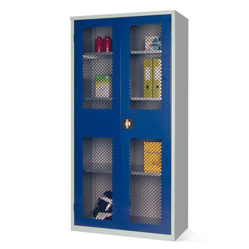Mesh Door Cupboard with 3 Shelves - 1830x915x457mm