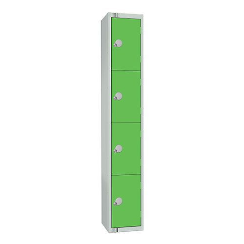 4-Door Metal Storage Lockers - Hasp/Cam Locks - Antibacterial - Elite
