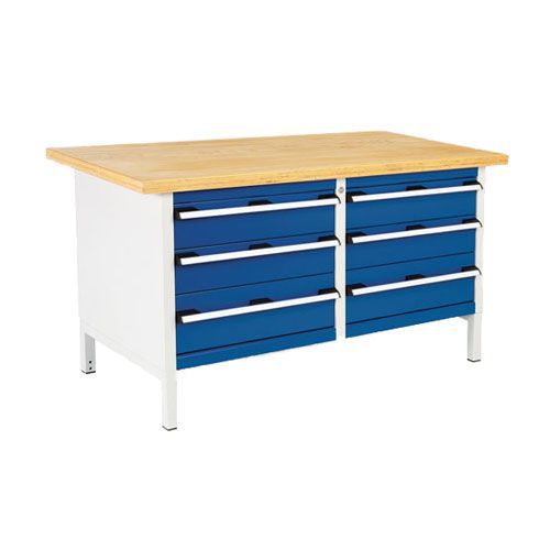 Bott Cubio Heavy Duty Workbench With 6 Drawers - Industrial Use