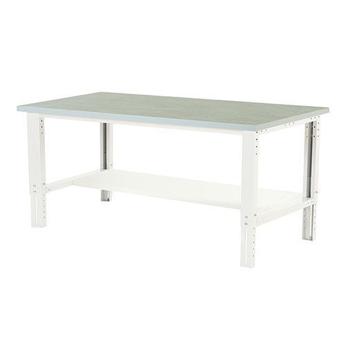 Bott Cubio Height Adjustable Workbench Shelf & Lino Top 740-1140x2000x750mm Bott Cubio Height Adjustable Workbench Shelf & Lino Top 740-1140x2000x750mm
