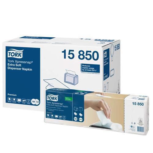 Tork Xpressnap Soft White Dispenser Napkins - Pack of 1000 - Hygienic Tork Xpressnap Soft White Dispenser Napkins - Pack of 1000 - Hygienic