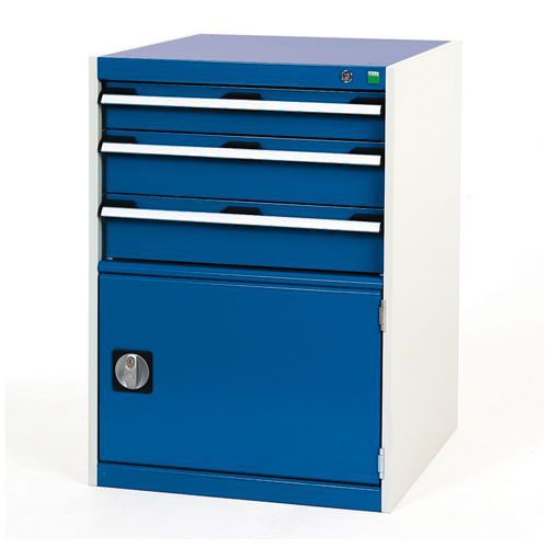 Bott Cubio Combi Cabinet Perfo Door 1 Shelf And 3 Drawers 900x650x650