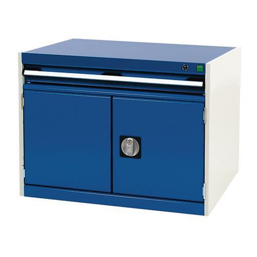 Bott Cubio Combi Cabinet Perfo Doors 1 Shelf And 1 Drawer 600x800x650