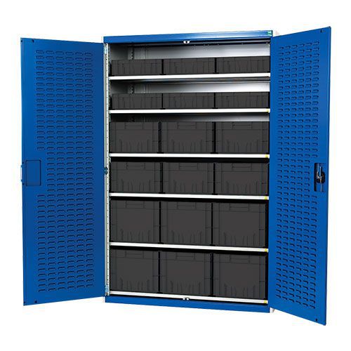 Bott Cubio Louvre Workshop Tool Storage Cabinet 18 Bins 2000x1300mm