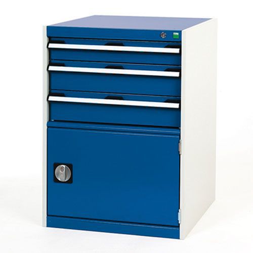 Bott Cubio Combi Cabinet Perfo Door 1 Shelf And 3 Drawers 900x650x750