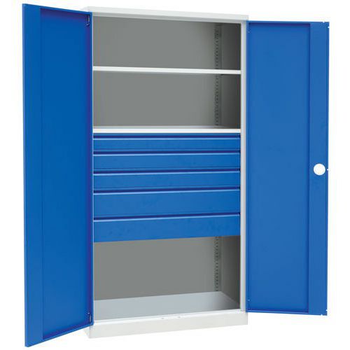 Metal Cupboards - Multiple Drawers & Shelves - Manutan Expert