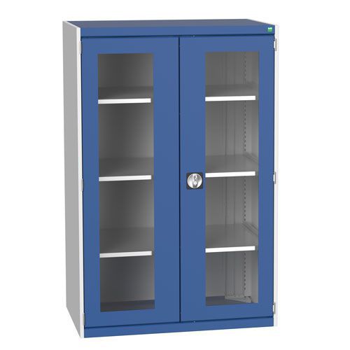 Bott Cubio Metal Cabinet With Vision Doors 1600x1050mm - Secure