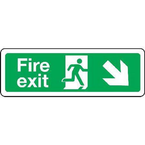 Fire exit Sign - Arrow Down Right