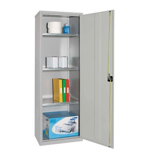 Narrow Lockable Storage Cupboard with 3 Shelves - 1830x610x457mm