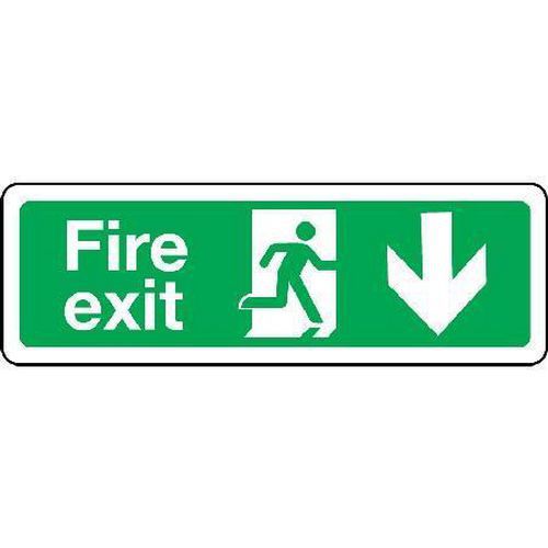 Fire exit Sign - Arrow Down