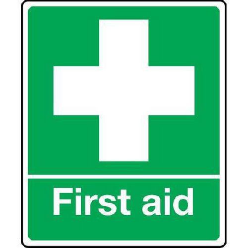 First Aid Sign - Health & Safety - Self Adhesive Vinyl Or Plastic