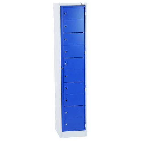 Garment Dispensing Metal Laundry Lockers - 10 Doors - Manutan Expert