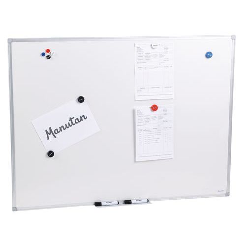 Magnetic Wall Whiteboard - Erasable Enamelled Surface - Manutan UK