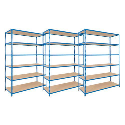 3 Bay Rapid 2 Medium Duty Shelving with 6 Chipboard Shelves 1980h 1220w 610d - Offer