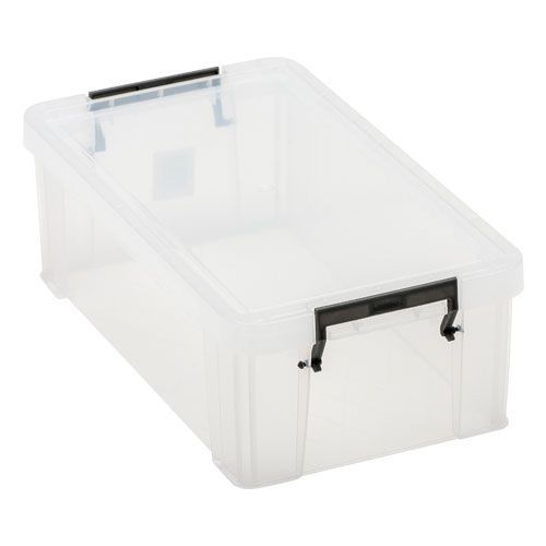 Plastic Storage Box with Clip Lock Lid - Clear - 5.8 L - Manutan Plastic Storage Box with Clip Lock Lid - Clear - 5.8 L - Manutan