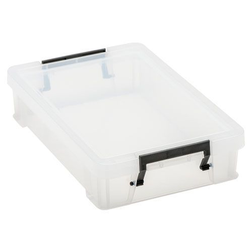 Manutan 5.5L Box Clear with Grey Handles