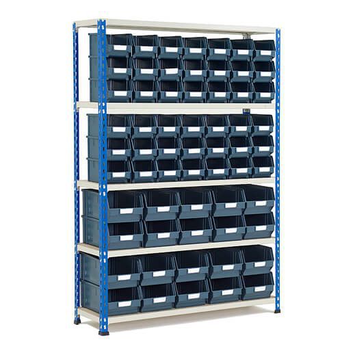 Rapid 2 Shelving Bay (1600h x 1120w) With 62 Picking Bins