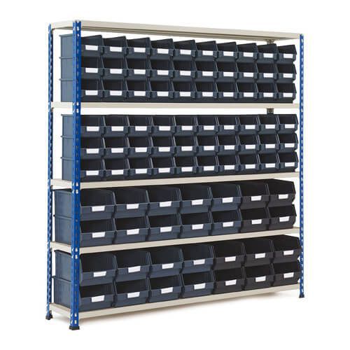 Rapid 2 Shelving Bay (1600h x 1525w) With 88 Picking Bins