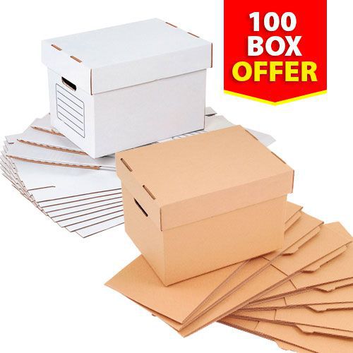 Document Storage Boxes - Pack of 100