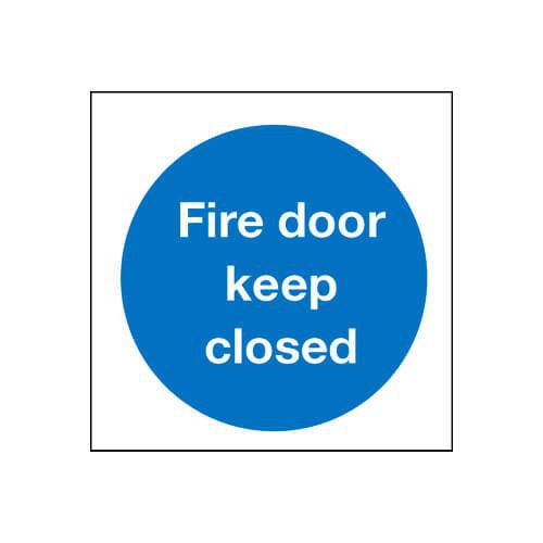 Fire door keep closed stoved aluminium