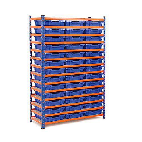 Rapid 2 (1600h x 1020w) Shelving Bay With 39 Shallow Gratnells Trays