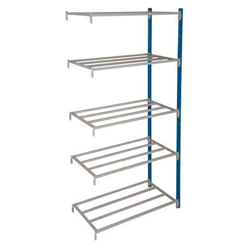 Tubular Shelving Extension Bay (2000h x 1000w) With 5 Solid Shelves