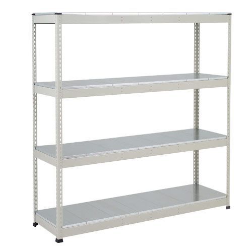 Rapid 1 Heavy Duty Shelving (1980h x 1220w) Grey - 5 Galvanized Shelves