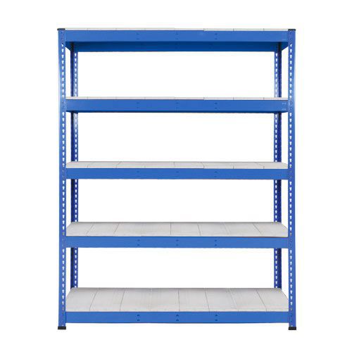 Rapid 1 Heavy Duty Shelving (1980h x 1525w) Blue - 5 Galvanized Shelves