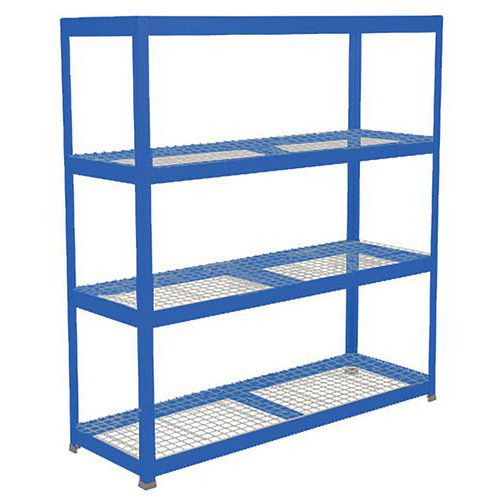Rapid 1 Heavy Duty Shelving (1980h x 1830w) Blue - 4 Wire Mesh Shelves Rapid 1 Heavy Duty Shelving (1980h x 1830w) Blue - 4 Wire Mesh Shelves