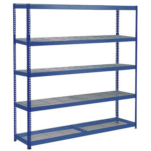 Rapid 1 Heavy Duty Shelving (1980h x 1830w) Blue - 5 Wire Mesh Shelves Rapid 1 Heavy Duty Shelving (1980h x 1830w) Blue - 5 Wire Mesh Shelves