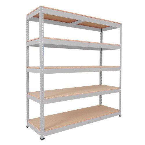Rapid 1 Heavy Duty Shelving (2440h x 1830w) Grey - 5 Chipboard Shelves