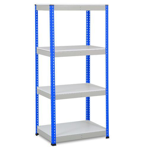Rapid 1 Shelving (1980h x 915w) Blue & Grey - 4 Melamine Shelves