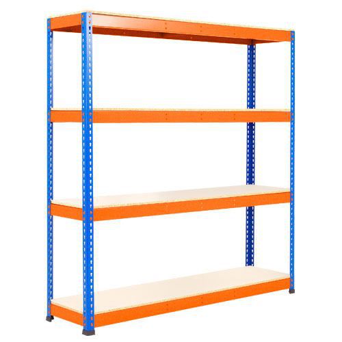 Rapid 1 Shelving (1980h x 1830w) Blue & Orange - 4 Melamine Shelves