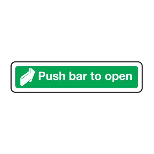 Push Bar To Open Stoved Aluminium