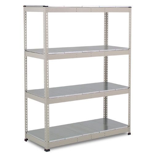 Rapid 1 Heavy Duty Shelving (1980h x 1525w) Grey - 4 Galvanized Shelves