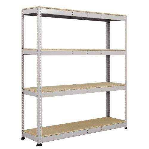 Rapid 1 Heavy Duty Shelving (1980h x 1830w) Grey - 4 Chipboard Shelves