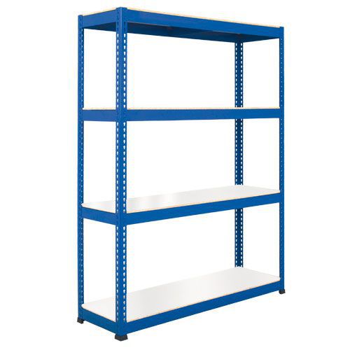 Rapid 1 Heavy Duty Shelving (1980h x 1830w) Blue - 4 Melamine Shelves
