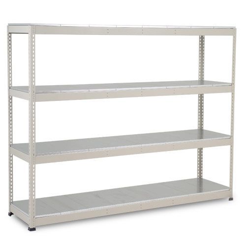 Rapid 1 Heavy Duty Shelving (1980h x 2440w) Grey - 4 Galvanized Shelves