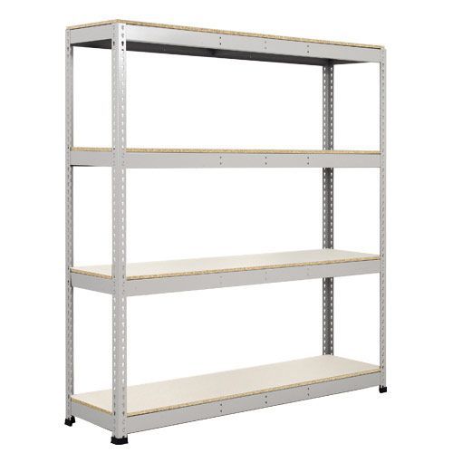 Rapid 1 Heavy Duty Shelving (2440h x 1830w) Grey - 4 Melamine Shelves
