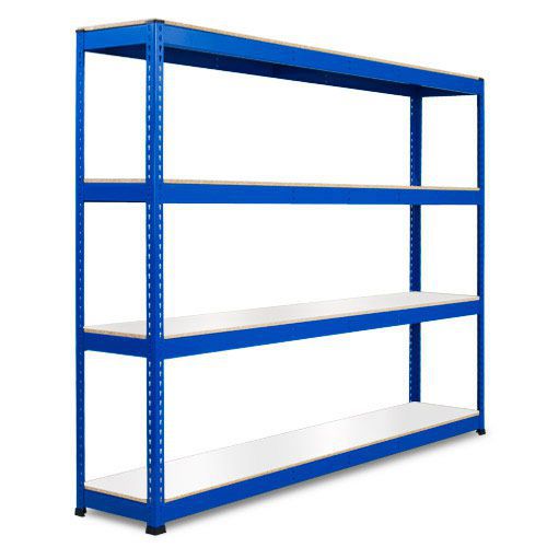 Rapid 1 Heavy Duty Shelving (2440h x 2440w) Blue - 4 Melamine Shelves