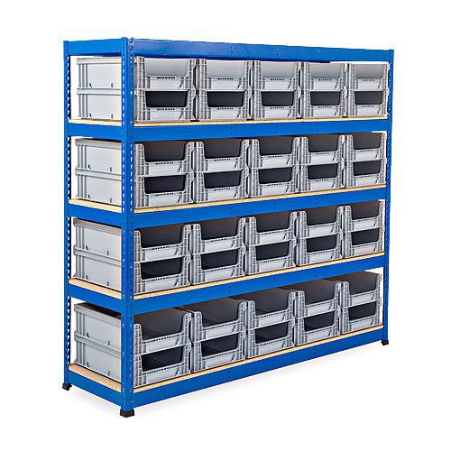 Rapid 1 Shelving (2134w x 610d) With Open Front Euro Containers