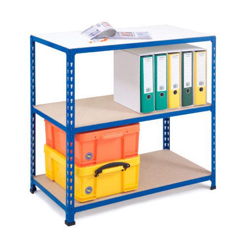 Rapid 2 Shelving (840h x 915w) Blue - 3 Chipboard Shelves