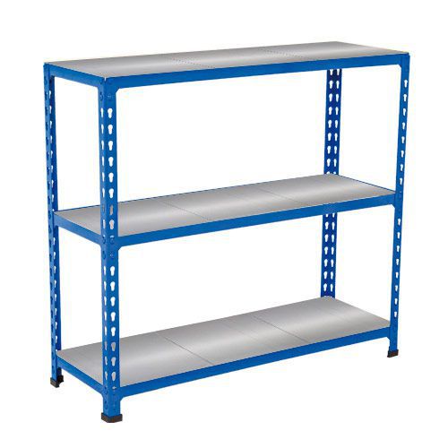 Rapid 2 Shelving (990h x 915w) Blue - 3 Galvanized Shelves