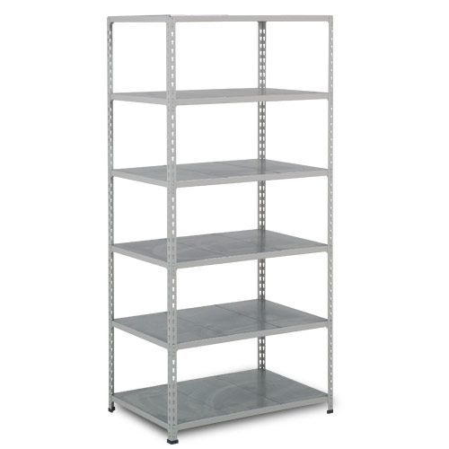Rapid 2 Shelving (1600h x 915w) Grey - 6 Galvanized Shelves