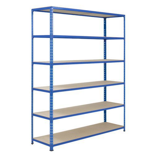 Rapid 2 Shelving (1600h x 1220w) Blue - 6 Chipboard Shelves