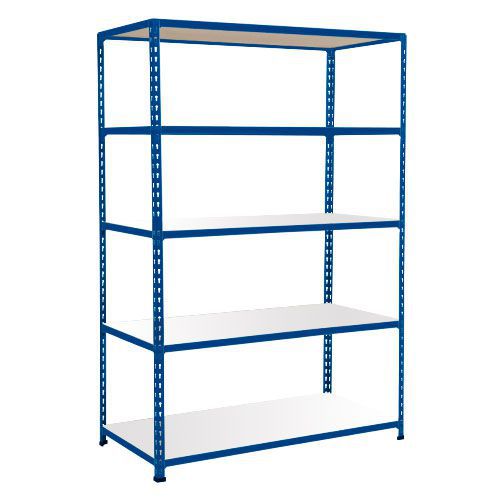 Rapid 2 Shelving (1600h x 1525w) Blue - 5 Melamine Shelves