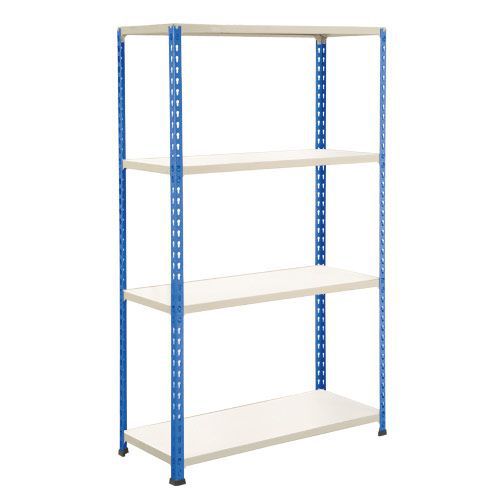 Rapid 2 Shelving (1980h x 915w) Blue & Grey - 4 Melamine Shelves