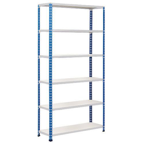 Rapid 2 Shelving (1980h x 915w) Blue & Grey - 6 Melamine Shelves